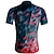 baratos Camisolas masculinas-Homens Camisa para Ciclismo Geométrico Manga Curta Moto Blusas com 3 bolsos traseiros Ciclismo de Montanha Ciclismo de Estrada Secagem Rápida Tiras Refletoras Bolso Traseiro Pavio Humido Esportes