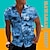 billige leirskjorter for menn-Herre Skjorte Hawaii skjorte Gradert Kokosnøttre Grafiske trykk Aftæpning Svart Blå Lilla Grønn Regnbue Avslappet Hawaiisk Kortermet Trykt mønster Knapp ned Klær Tropisk Mote Hawaiisk Myk