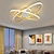 billige Dæmpbart loftlys-led loftslampe 74 cm geometriske cirkelformer 6-lys indbygningslys akryl metal moderne moderne malede finish stue lys dæmpbar med fjernbetjening