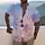 cheap Men&#039;s Mandarin Collar Hawaiian Shirts-Men&#039;s Shirt Summer Hawaiian Shirt Graphic Shirt Aloha Shirt Scenery Stand Collar Light Pink Yellow Black / Purple Pink Sky Blue 3D Print Outdoor Casual Short Sleeve Print Button-Down Clothing Apparel