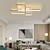 cheap Dimmable Ceiling Lights-LED Ceiling Light 80 cm Geometric Shapes 4-Light Flush Mount Lights Acrylic Metal Modern Contemporary Painted Finishes Living Room Light Dimmable With Remote Control