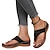 ieftine Sandale de Damă-Pentru femei Sandale Papuci Mărime Plus Size Papuci de exterior În aer liber Plajă Culoare solidă Vară Toc Drept Vârf deschis Elegant minimalism Imitație Piele Loafer Negru Maro Kaki