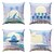 cheap Decorative Pillows-Ocean Travel Double Side Pillow Cover 4PC Soft Decorative Square Cushion Case Pillowcase for Bedroom Livingroom Sofa Couch Chair Machine Washable