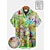 halpa miesten käännetyt havaijilaiset paidat-miesten 50-luvun vintage havaijilaiset paidat merenkulkukartta merirosvolaiva kallo seersucker ryppytön helppohoitoinen aloha paidat