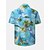 cheap Men&#039;s Shirts-Men&#039;s Shirt Summer Hawaiian Shirt Coconut Tree Graphic Prints Cuban Collar Blue Casual Hawaiian Short Sleeve Button-Down Print Clothing Apparel Sports Fashion Streetwear Designer
