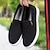 cheap Men&#039;s Slip-ons &amp; Loafers-Men&#039;s Loafers &amp; Slip-Ons Slip-on Sneakers Walking Classic Casual Outdoor Daily Canvas Breathable Loafer Black Blue Slogan Fall