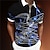 preiswerte 3D-Reißverschluss-Polo-Herren Poloshirt Zip Polo Golfhemd Grafik-Drucke Musik Bemerkung Umlegekragen Hellgelb Gelb Rote Blau Himmelblau Outdoor Strasse Kurze Ärmel Zip Bedruckt Bekleidung Modisch Designer Brautkleider