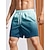 baratos calções de banho e calções de surf-Homens Bermuda de Surf Shorts de Natação Calção Justo de Natação Shorts de verão Com Cordão com forro de malha Cintura elástica Gradiente Estampas Abstratas Secagem Rápida Curto Feriado Praia