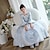 cheap Historical &amp; Vintage Costumes-Gothic Rococo Vintage Inspired Medieval Dress Masquerade Flower Girl Dress Prom Dress Princess Shakespeare Girls&#039; Ball Gown Halloween Wedding Party Wedding Guest Dress
