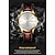 preiswerte Quarz-Uhren-Herren Quarz uhr Luxus Geschäftlich Armbanduhr Analog leuchtend Kalender Datum Woche WASSERDICHT PU - Leder Beobachten