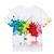 billige guttes 3d-t-skjorter-tegning tie-dye graffiti barn kortermet t-skjorte mote 3d-trykte fargerike skjorter for gutter og jenter