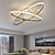 cheap Dimmable Ceiling Lights-LED Ceiling Light 74 cm Geometric Circle Shapes 6-Light Flush Mount Lights Acrylic Metal Modern Contemporary Painted Finishes Living Room Light Dimmable With Remote Control