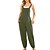 cheap Women&#039;s Jumpsuits-Women&#039;s Jumpsuit Pocket Solid Color U Neck Basic Street Daily Regular Fit Strap White Army Green Navy Blue S M L Summer