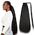 cheap Ponytails-Kinky Straight Ponytail Wrap Around Long Ponytail Extension Natural Black Yaki Ponytail Extension for Black Women Pony Tails Hair Extensions