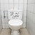 levne Ozdobné nálepky-postavičky kreativní samolepka na toaletu odnímatelná samolepka na toaletu domácí dekorace samolepka na zeď toaleta koupelna černá 1ks
