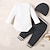 cheap Sets-A newborn Little MAN letters long sleeve three-piece suit black and white stripes