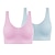 cheap Women&#039;s Sports Bras&amp;Panties-2 Pack Underwear Women&#039;s Plus Size Deep U Comfortable Beauty Back Yoga Vest with Pads No Steel Ring Gathered Shock-proof Sports Bra