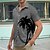 cheap Men&#039;s Shirts-Men&#039;s Shirt Summer Hawaiian Shirt Coconut Tree Graphic Prints Turndown Blue Gray Street Casual Short Sleeves Button-Down Print Clothing Apparel Linen Fashion Streetwear Designer Vintage