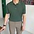 billige Klassisk poloskjorte for menn-Herre Skjorte POLO T-skjorte utendørs Virksomhet Polokrage Klassisk Kortermet Gatemote Stilfull عادي Moderne Stil Sommer Slank Fasong Dyp Grønn Matt Svart Brun Skjorte