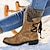 billige Snow &amp; Winter Boots-Dame Støvler Snøstøvler Combat-boots Genser støvler utendørs Daglig Støvler til midt på leggen Vinter Snøring Flat hæl Rund Tå Årgang Fritid Fuskelær Glidelås Svart Rød Blå