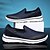 cheap Men&#039;s Shoes-Men&#039;s Loafers &amp; Slip-Ons Sporty Look Casual Athletic Walking Shoes Elastic Fabric Breathable Black Blue Fall