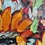 ieftine Picturi Florale/Botanice-mintura picturi în ulei de floarea soarelui cu textură groasă realizate manual pe pânză decor de artă de perete imagine abstractă modernă pentru decorarea casei pictură rulată fără rame neîntinsă