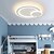 tanie Ściemnialne lampy sufitowe-oświetlenie sufitowe led 50/60/90 cm geometryczne kształty światła do montażu podtynkowego akryl metal nowoczesne współczesne malowane wykończenia oświetlenie do salonu ściemnianie za pomocą pilota