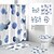 cheap Shower Curtains-4Pcs Shower Curtain Set with Rug Toilet Lid Cover Sets with Non-Slip Rug Bath Mat for Bathroom,Simple Geometric Pattern,Waterproof Polyester Shower Curtain with 12 Hooks,Bathroom Decoration