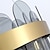 abordables Lámparas de araña únicas-6-luz 100 cm Diseño de línea Lámparas Colgantes Metal Vidrio Estilo artístico Novedad Estilo Floral Acabados Pintados Moderno 110-265 V