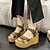 cheap Women&#039;s Sandals-Women&#039;s Sandals Wedge Sandals Wedge Heel Open Toe Casual Suede Ankle Strap Camel Black Army Green