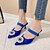 cheap Women&#039;s Sandals-Women&#039;s Sandals Club Beach Block Heel Pointed Toe Classic Walking Shoes Patent Leather Loafer Black Blue Green