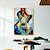tanie Obrazy z martwą naturą-mintura handmade gitara obrazy olejne na płótnie dekoracje ścienne nowoczesny abstrakcyjny obraz do wystroju domu walcowane bezramowe nierozciągnięte malowanie
