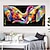 cheap Animal Paintings-Oil Painting Hand Painted Abstract Pop Art Modern Rolled Canvas Rolled Without Frame