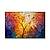 baratos Pinturas Florais/Botânicas-Arte de parede de árvore de tamanho grande para sala de estar pintura a óleo de floresta pintada à mão arte colorida paisagem lona decoração de casa decoração de parede