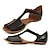 ieftine Sandale de Damă-Pentru femei Sandale Sandale plate Mărime Plus Size În aer liber Plajă Toc Drept Vârf deschis Casual minimalism Imitație Piele Buclă Culoare solidă Negru Maro Bej