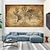 זול הדפסי מפות העולם-מפת העולם רטרו אמנות ישנה תמונות ציור בד לסלון כרזות אמנות קיר קישוט הבית