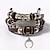 preiswerte Tragbare Accessoires-Türkis Herren gewebtes Leder Holzperlenarmband mehrschichtiger Anhänger Perlen Damenarmband DIY Paar Stil