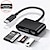 cheap Computer Peripherals-USB C SD Card Reader Adapter Type C Micro SD TF Card Reader Multi-function 3-in-1 OTG Adapter for laptops MacBooks mobile cameras