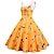 cheap Historical &amp; Vintage Costumes-Retro Vintage 1950s Vintage Dress Swing Dress Flare Dress Women&#039;s Carnival Casual Daily Dress