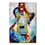 זול ציורי טבע דומם-מינטרה בעבודת יד גיטרה ציורי שמן על בד קישוט אמנות קיר תמונה מופשטת מודרנית לעיצוב הבית ציור ללא מסגרת מגולגל ללא מסגרת
