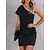 cheap Mini Dresses-Women&#039;s Party Dress Sheath Dress Black Dress Mini Dress Black Pure Color Sleeveless Summer Spring Backless Party One Shoulder Vacation Summer Dress 2023 S M L XL