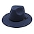 cheap Photobooth Props-Woolen Top Hat Jazz Hat Vintage Black Woolen Jazz Hat Flat Brim Cap