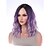 cheap Synthetic Wig-Synthetic Wig Curly Asymmetrical Machine Made Wig Medium Length A1 Synthetic Hair Women&#039;s Soft Classic Easy to Carry Purple Ombre