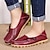 cheap Women&#039;s Flats-Women&#039;s Flats Slip-Ons Plus Size Barefoot shoes Soft Shoes Outdoor Daily Walking Solid Color Summer Flat Heel Round Toe Classic Casual Minimalism Walking Faux Leather PU Loafer Silver Wine Red