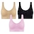 cheap Women&#039;s Sports Bras&amp;Panties-3 Packs Sports Bra for Women High Support with Removable Pad Wireless Yoga Fitness Gym Workout Bra Top Sport Activewear High Impact Breathable Comfortable Stretchy