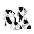 cheap Dance Boots-Women&#039;s Dance Boots Performance Training Practice Heel Sneaker Stripe Slim High Heel Peep Toe Cross Strap Black White
