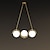 baratos Luzes pendentes-pingente de led luz globle design quente branco/branco 47 cm vidro de metal 3 luzes penduradas luzes para sala de jantar cozinha 110-240 v