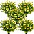 رخيصةأون نباتات اصطناعية-قطعة واحدة من 7 شوكة أوكالبتوس ورود صغيرة بلاستيكية من أوراق الأوكالبتوس محاكاة العشب المائي