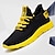 cheap Men&#039;s Sneakers-Men&#039;s Sneakers Sporty Look Flyknit Shoes Running Walking Sporty Casual Outdoor Daily Mesh Breathable Comfortable Slip Resistant Lace-up Black Yellow Red Color Block Summer Spring