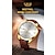 preiswerte Quarz-Uhren-Herren Quarz uhr Luxus Geschäftlich Armbanduhr Analog leuchtend Kalender Datum Woche WASSERDICHT PU - Leder Beobachten